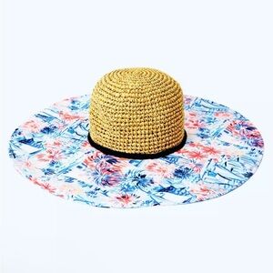 Lilly Pulitzer Sun Hat OS Crew Blue Sea To Shining Sea